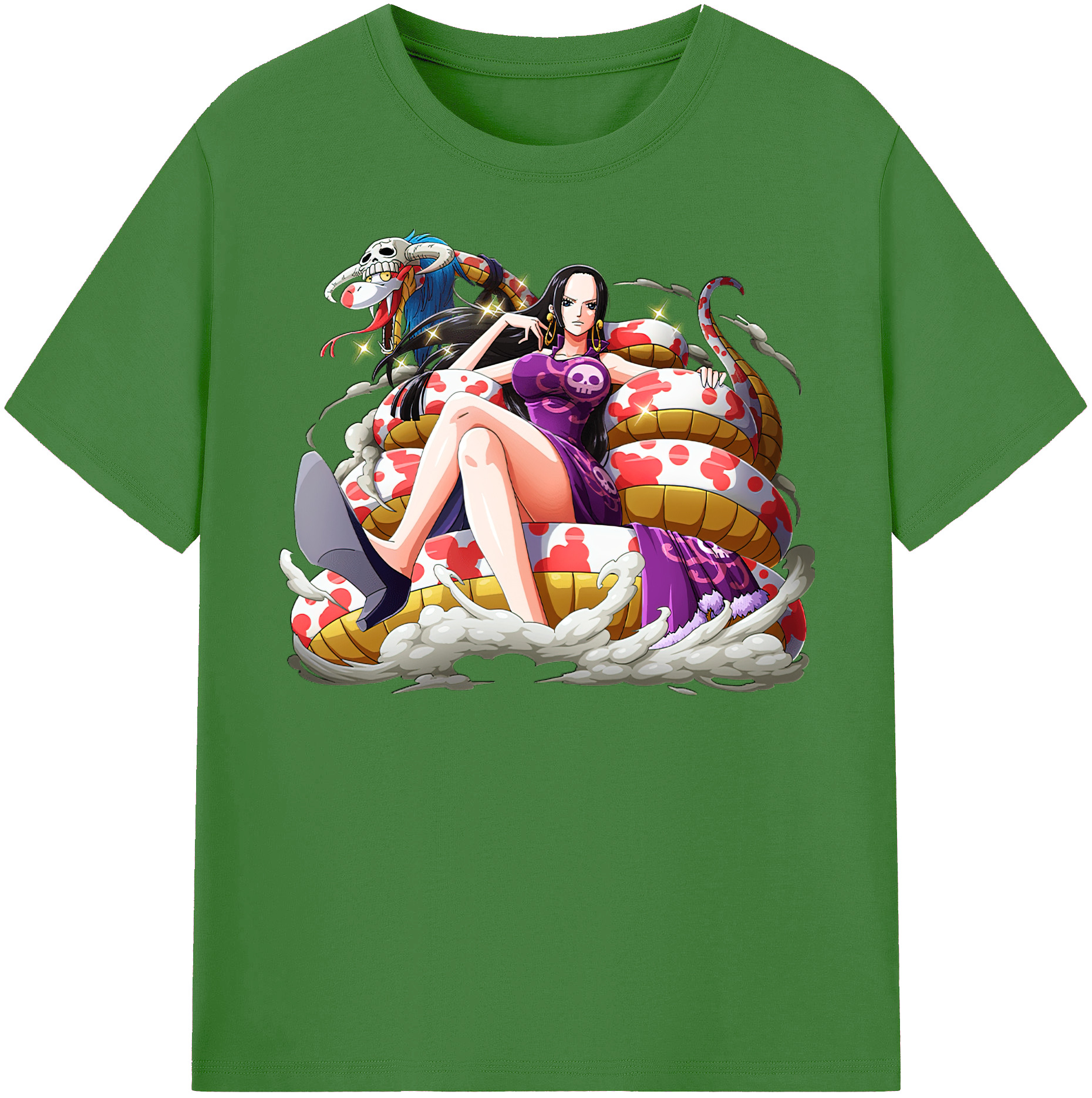 ワンピース ボア・ハンコック ONE PIECE Boa·Hancock レディースカジュアルプリントTシャツ（綿100％）